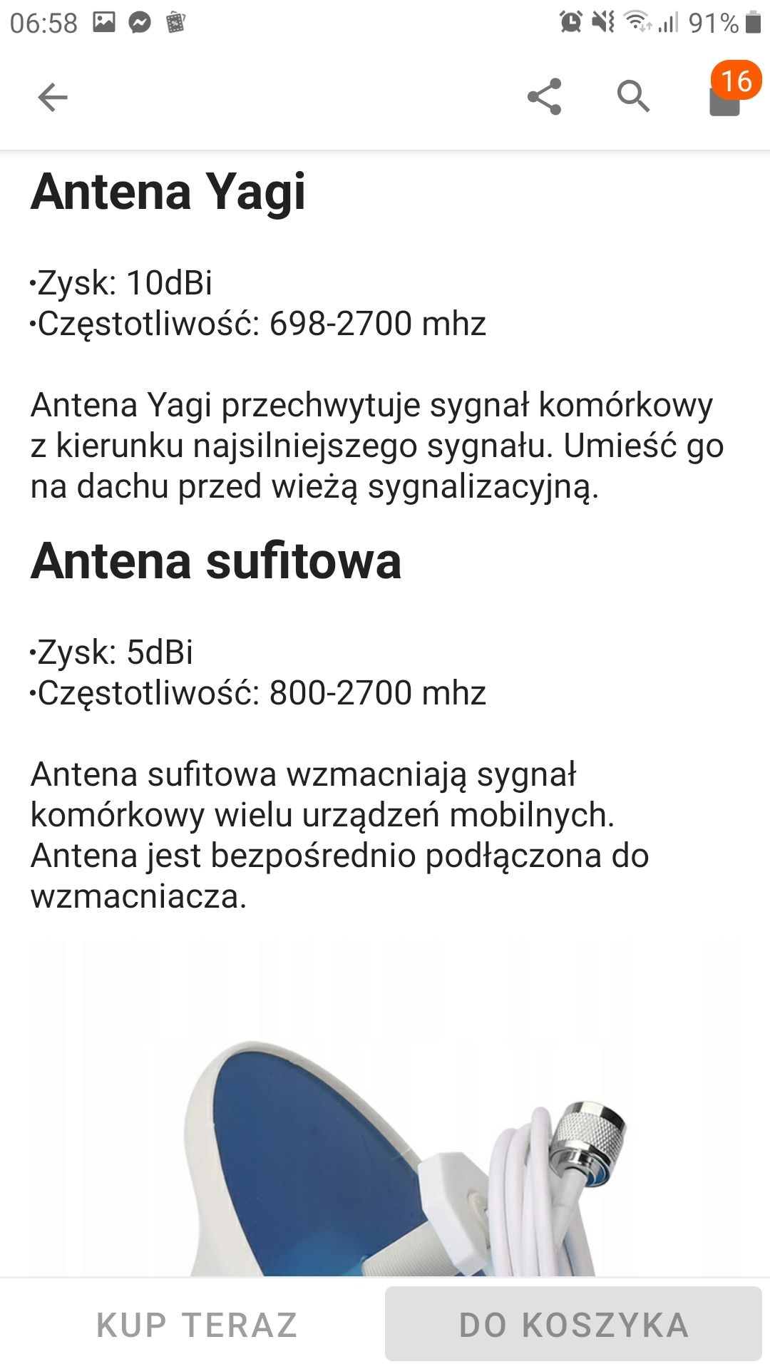 Antena zasięg nowa