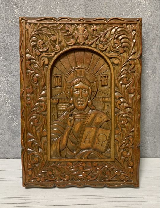 Дерев’яна ікона ручної роботи , різьба