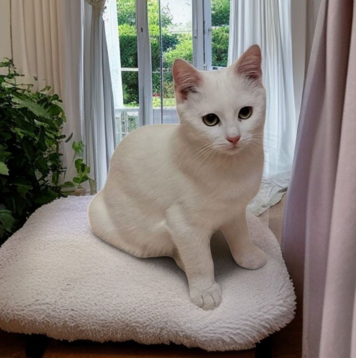 Шукає дім чудовий білий котик!