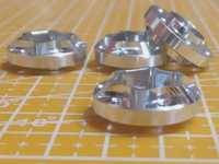 4 dystanse 6mm poszerzenia do aluminiowych felg beadlock 1.9" srebrne