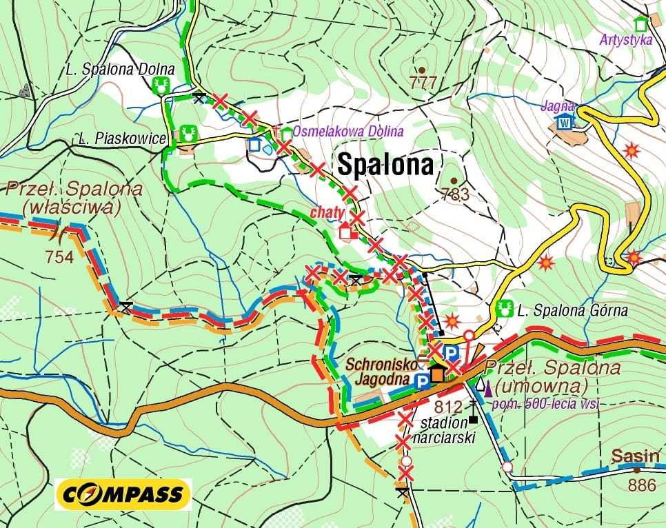 MAPA GÓRY bystrzyckie , Orlickie 1:35 000 COMPASS