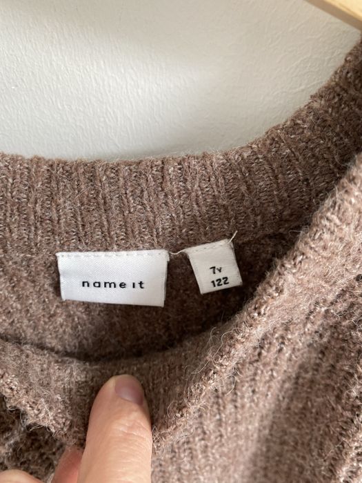 Sukienka sweterkowa name it brązowa melanżowa 122 jak newbie