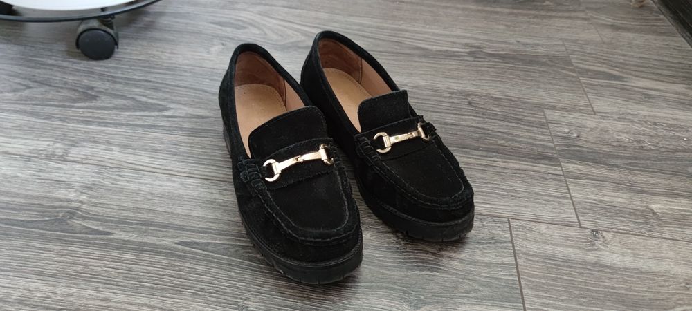 Натуральні замшеві лофери asos