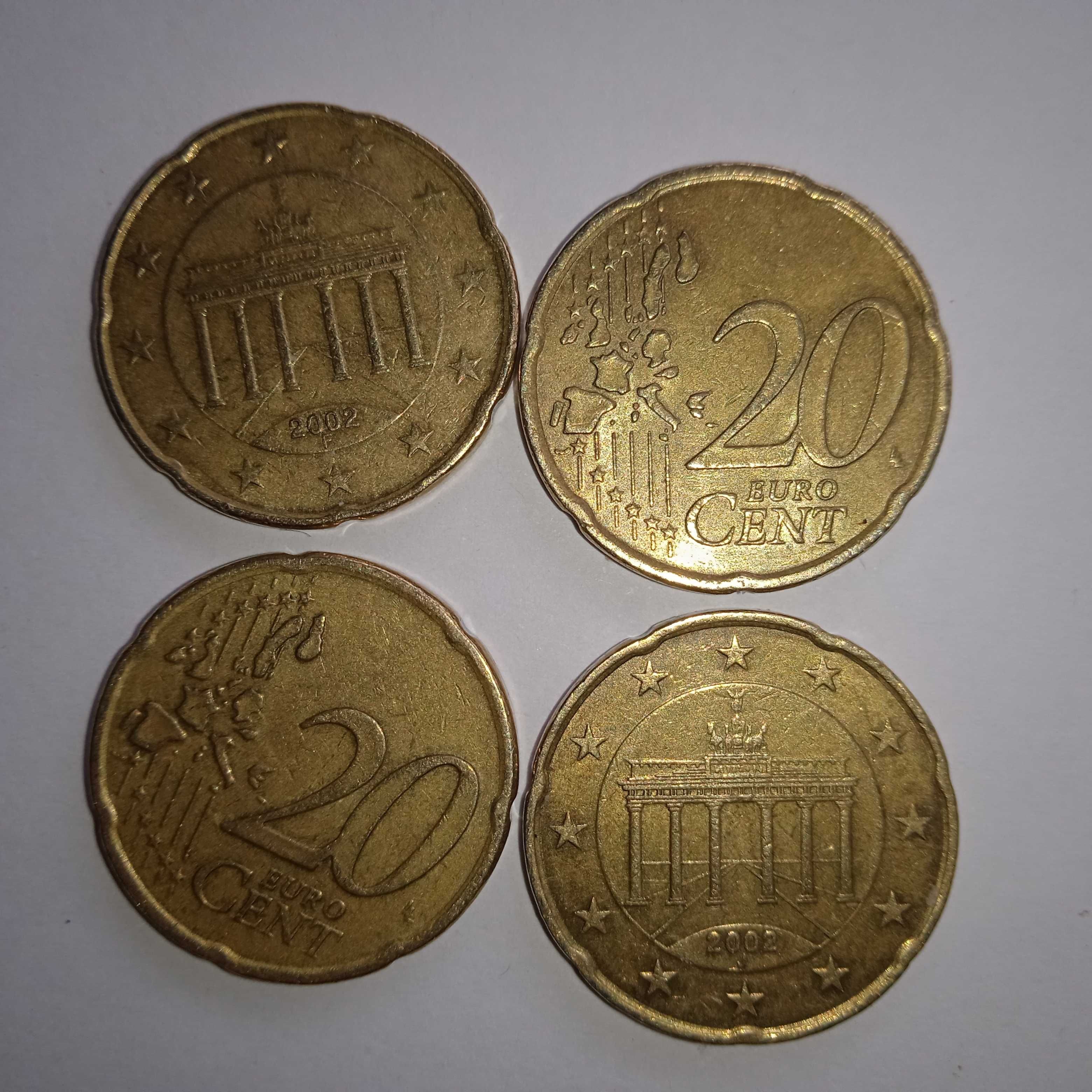 Vendo moedas de 20 centimos de 2002 + Alemanha