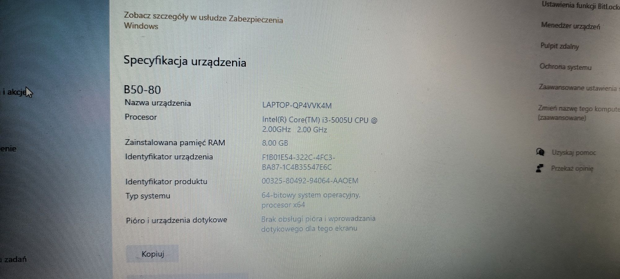 Laptop lenovo b50-80 ssd256 8gb ram win10 gratis