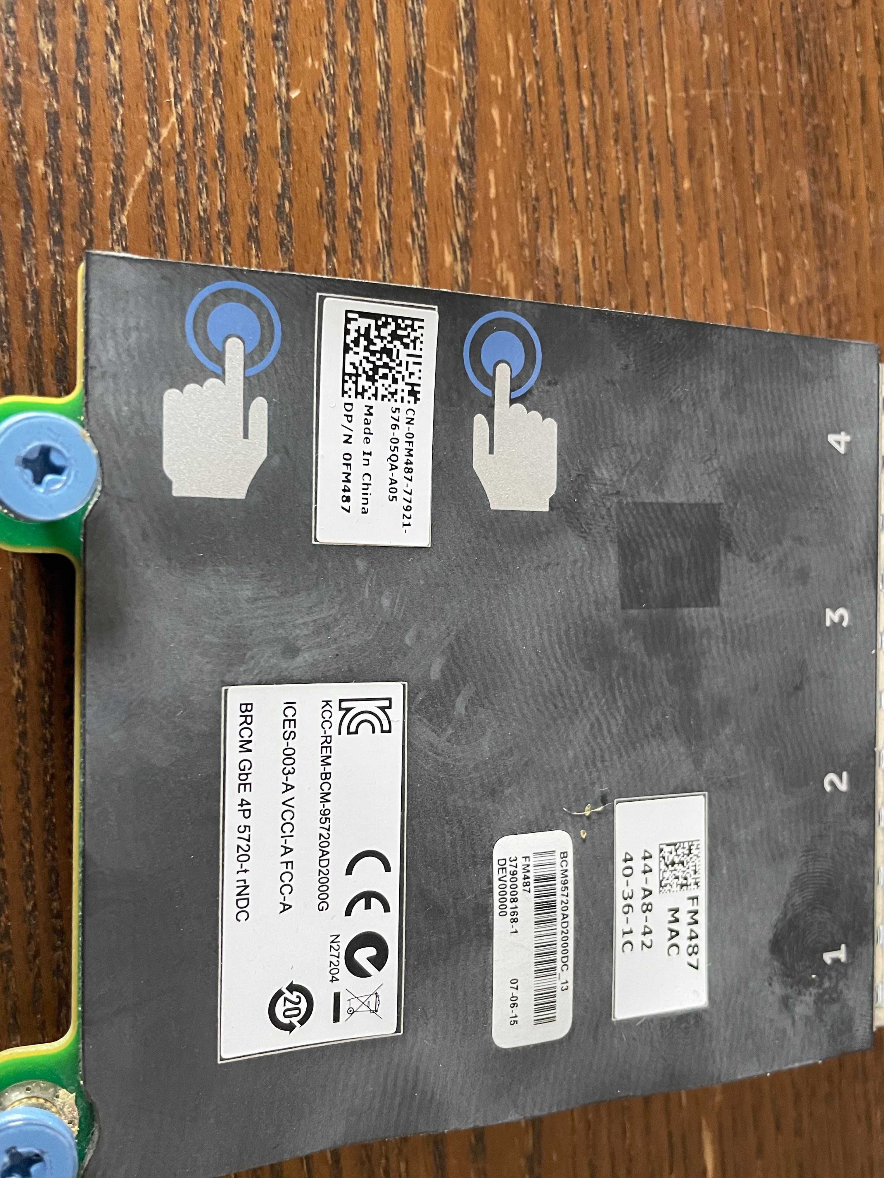 Karta Sieciowa DELL R630 , 4x 1Gbit , używana , sprawna , fm487