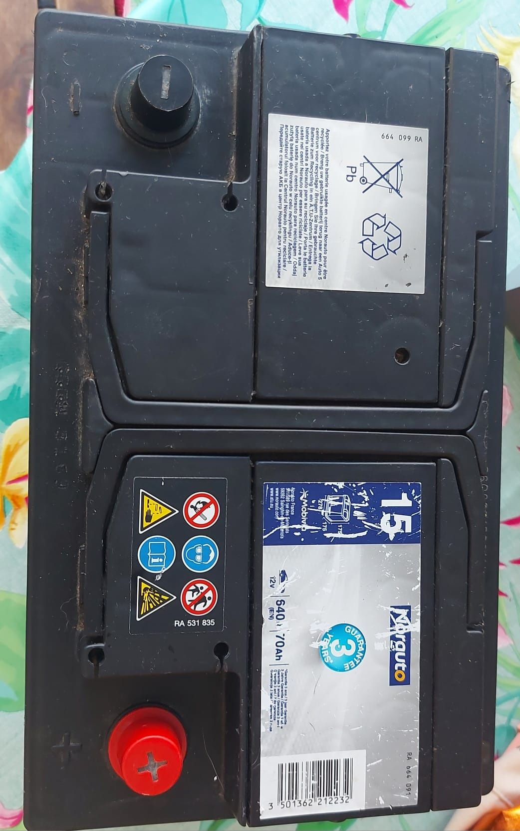 Bateria 12V Norauto 640A - 70Ah Nova