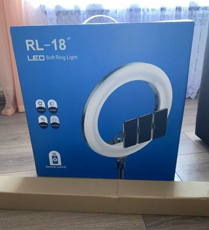 45 см светодиодная кольцевая лед лампа LED RL-18 полный комплект
