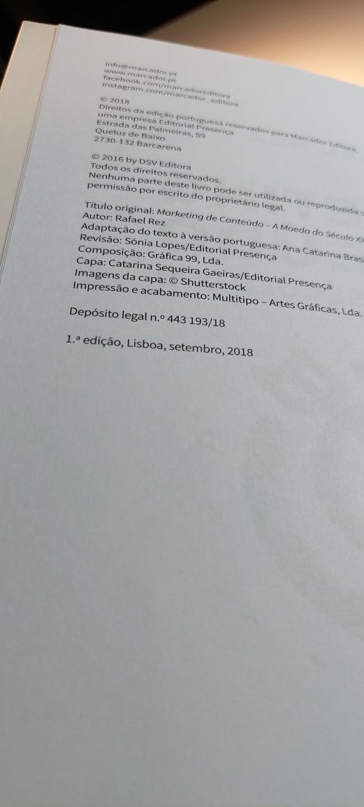 Marketing de Conteúdo, A Moeda do Século XXI - Rafael Rez (2018)