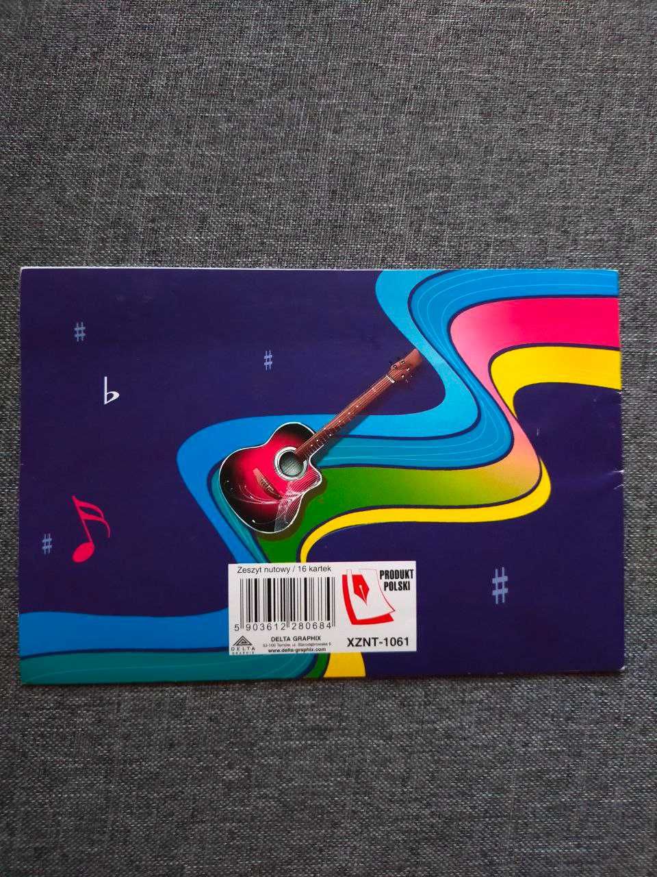 Zeszyt do nut. 16 kartek.