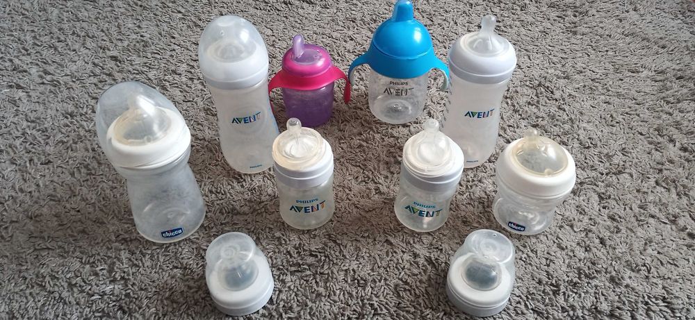 Conjunto Biberões Avent e Chicco