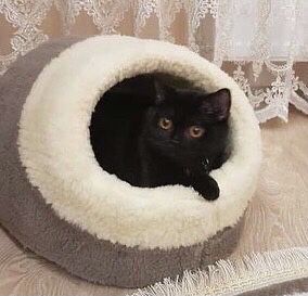 Хутряний будиночок домик лежак хатинка для кота собачки кошки 2 розмір