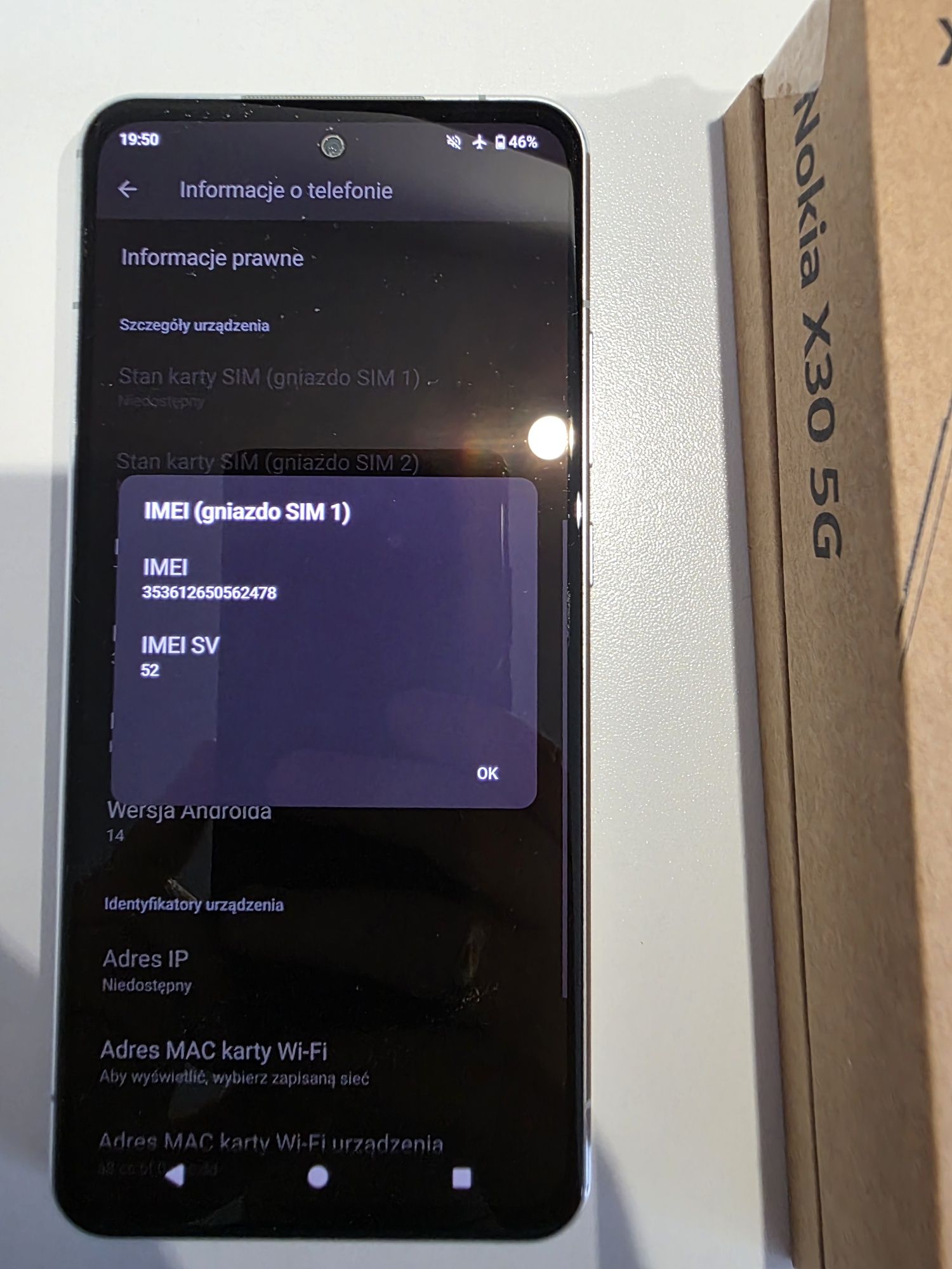 Nokia X30 5G 6GB / 128 GB biała Smartfon Android dual SIM TA-1450