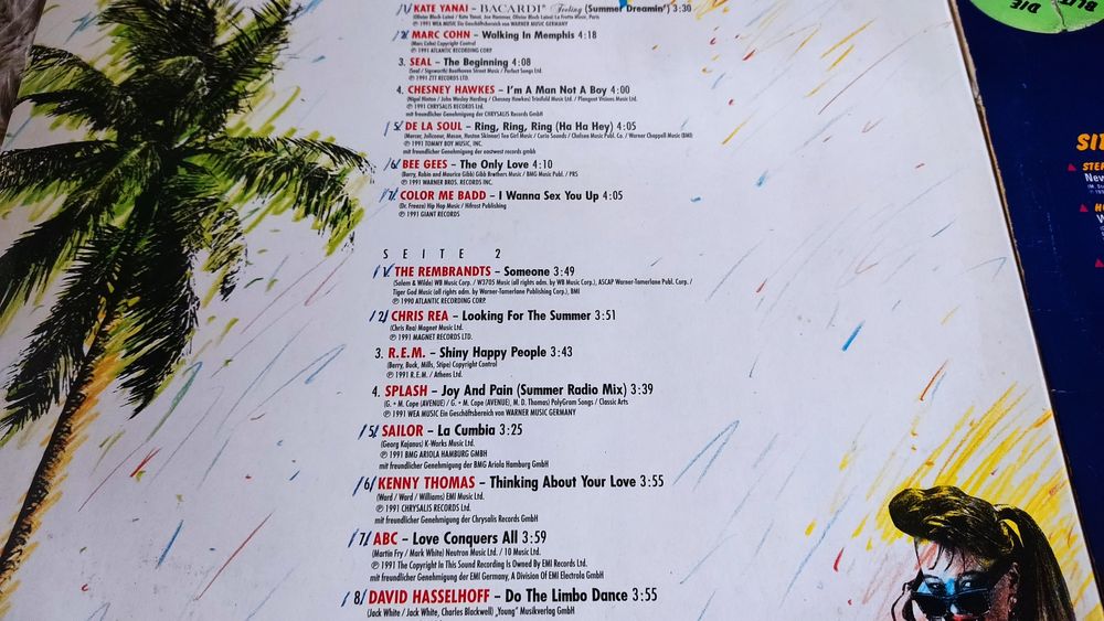 Zestaw 2 płyt winylowych lata 90 Top hits