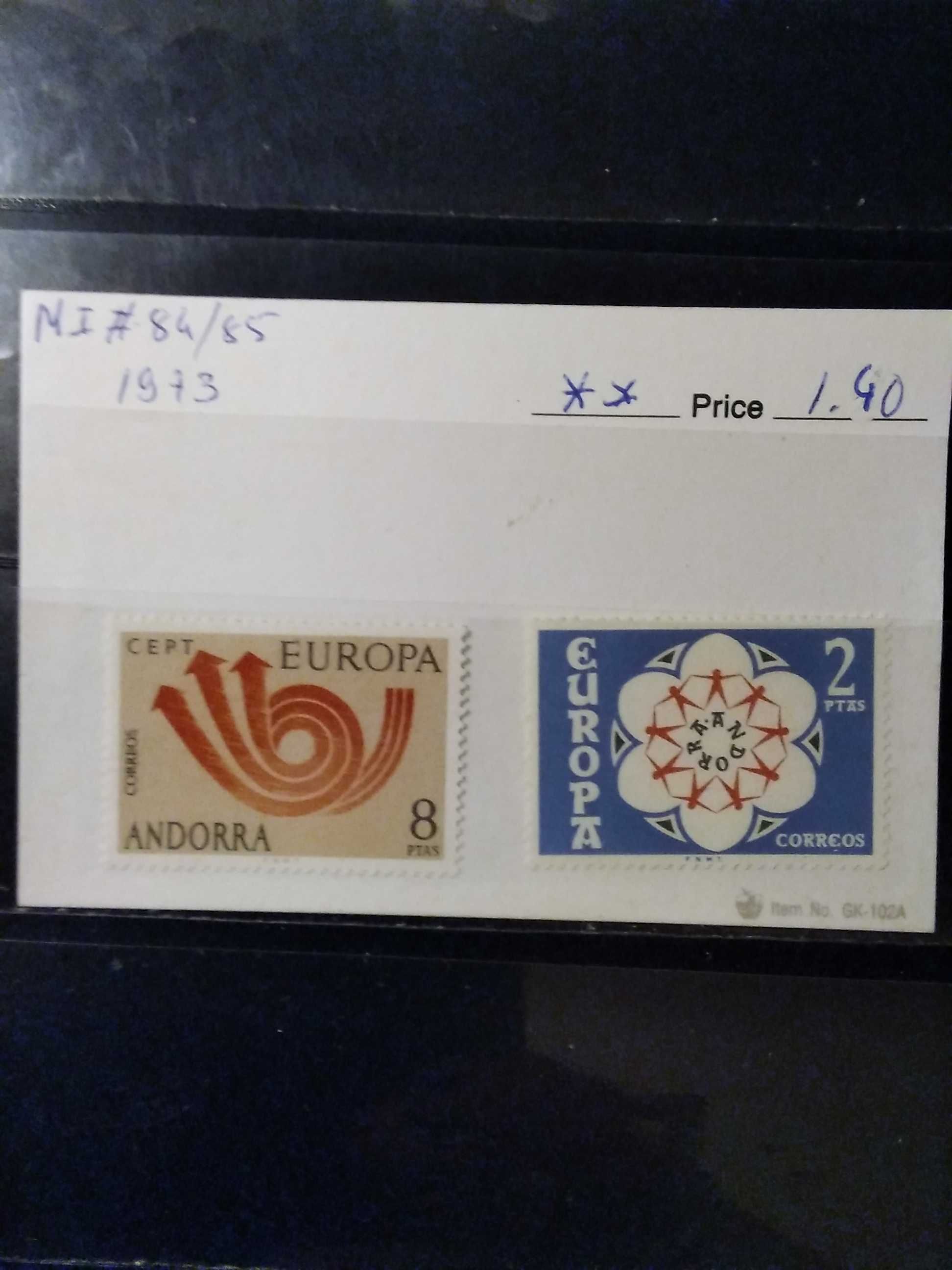 1973 Série Completa Europa CEPT AndorraMNH **