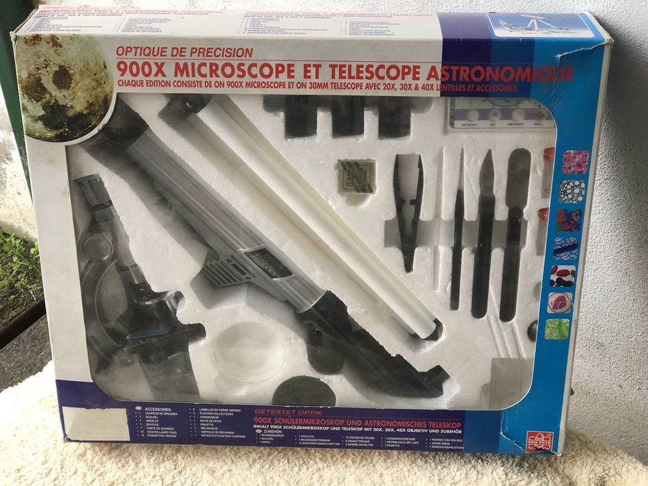 Telescópio e Microscópio.