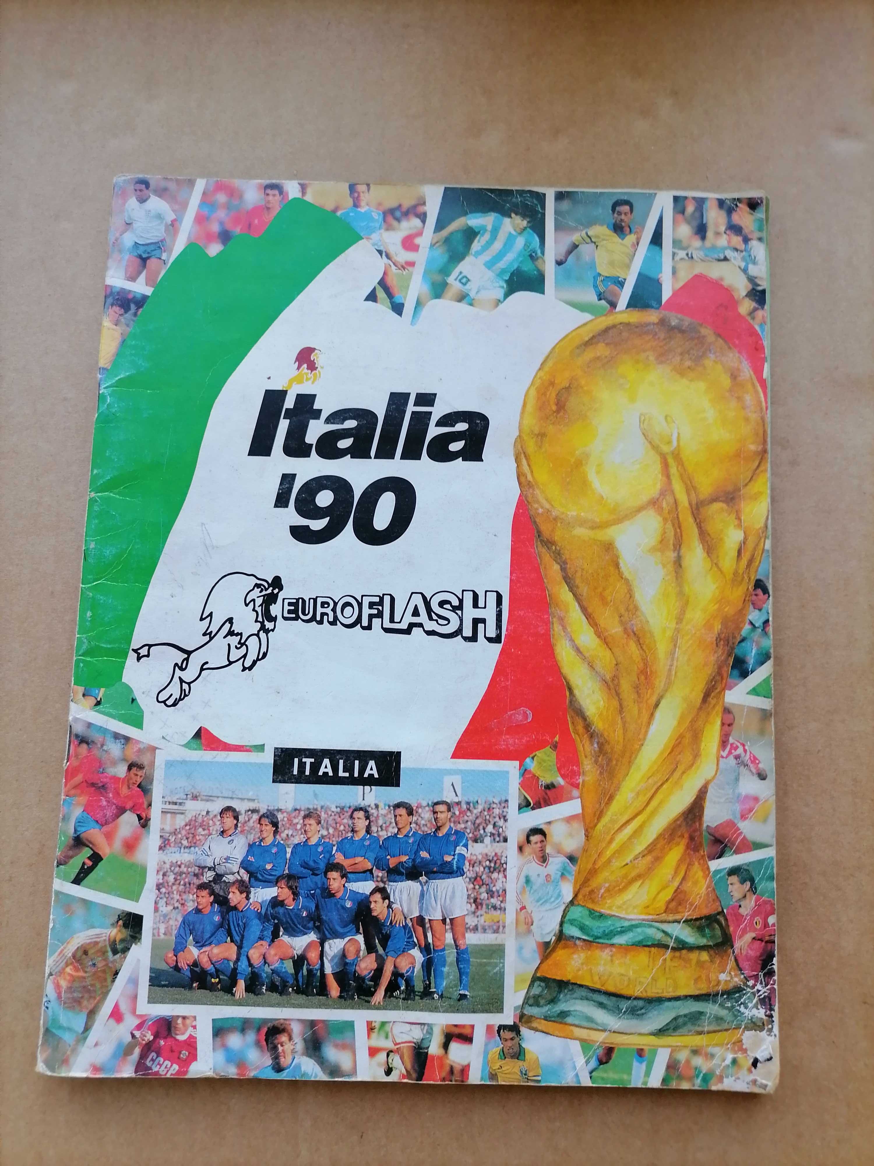 Caderneta Cromos ITÁLIA 90 EuroFLASH c/DIEGO MARADONA Edições Manil