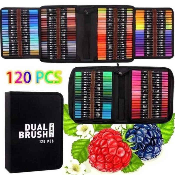 Акварельні маркери із сумкою для малювання 48 60 80 100 120 шт маркеры