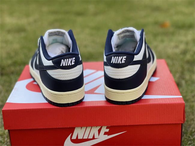 Кросівки Nike Dunk Low Vintage Navy Найки Данки сині білі ретро