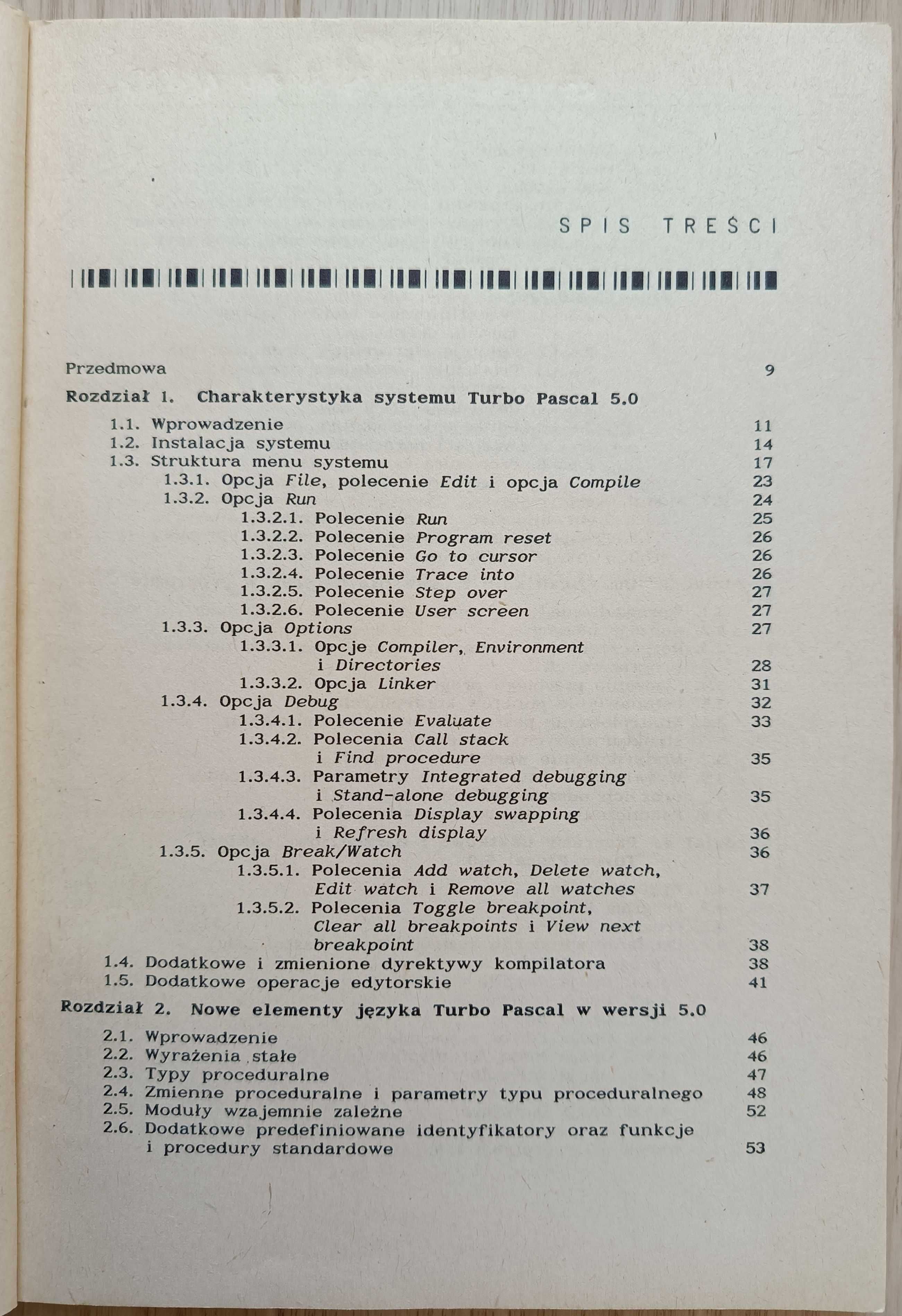 Turbo Pascal 5.0 Suplement do wersji 4.0