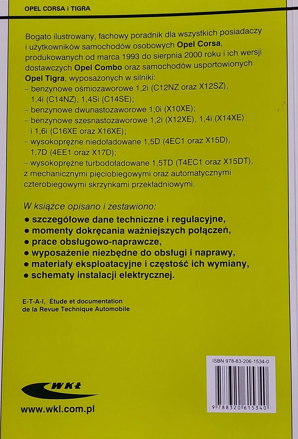 Instrukcja obsługi Opel Corsa i Tigra