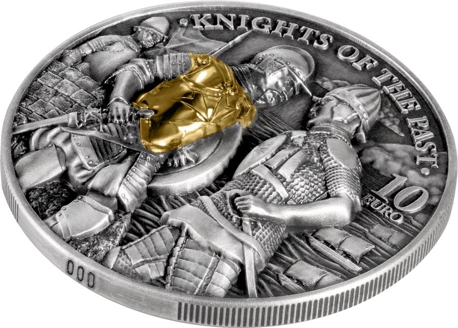 Серебряная монета Knights Of The Past, Germania Mint Niue