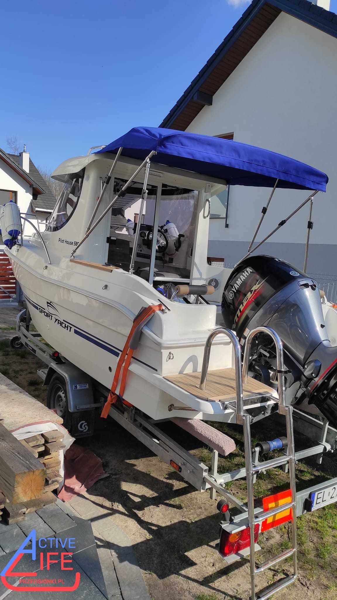 Nowe Cabrio do łódki łodzi Active Life Bimini Szprycbuda Portówka