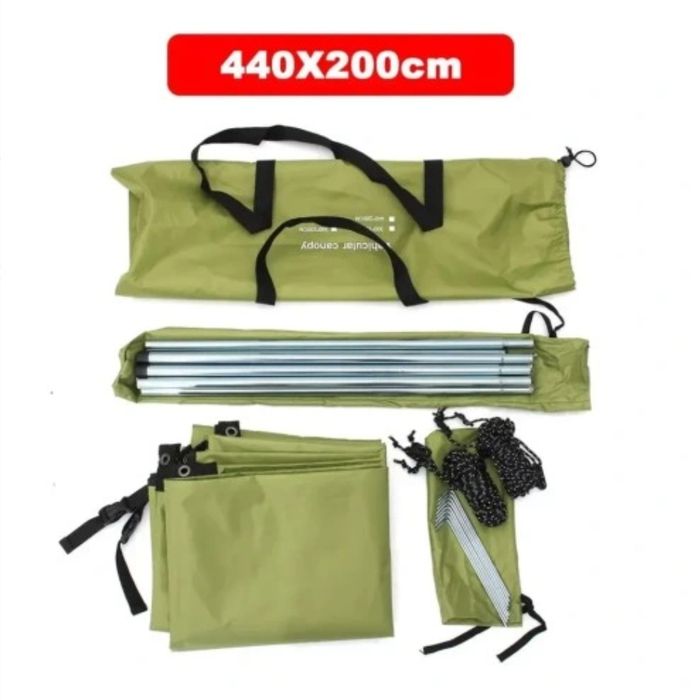 Markiza do samochodu 440x200 UV tarp żagiel zielony