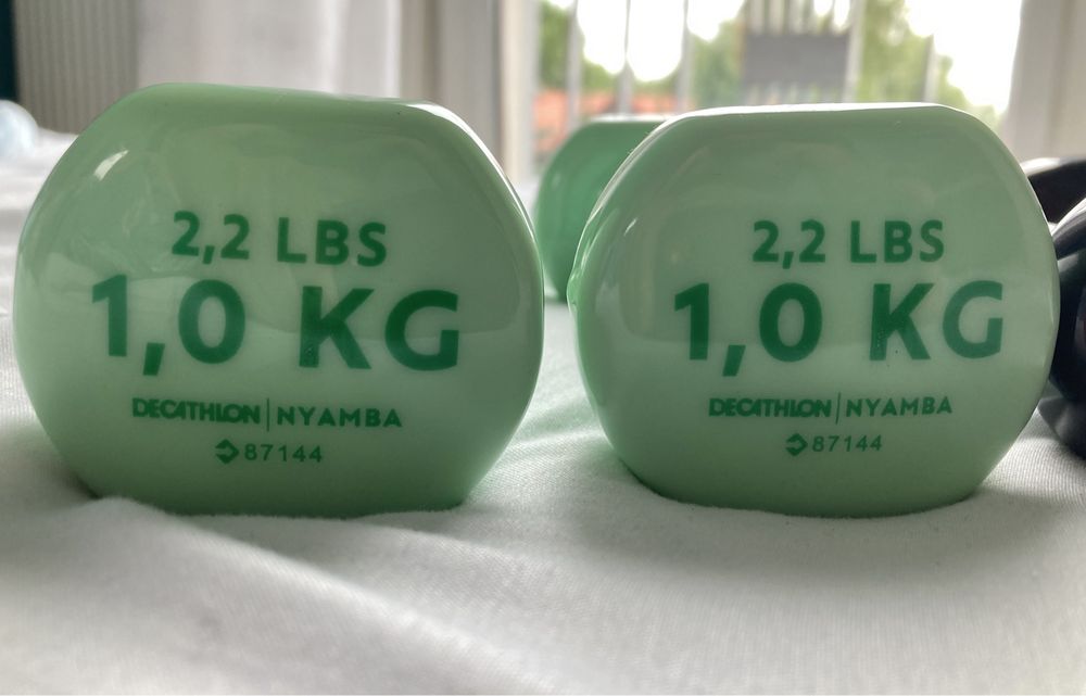 Hantle fitness 2x 1 kg i 2x 0.5 kg Decathlon