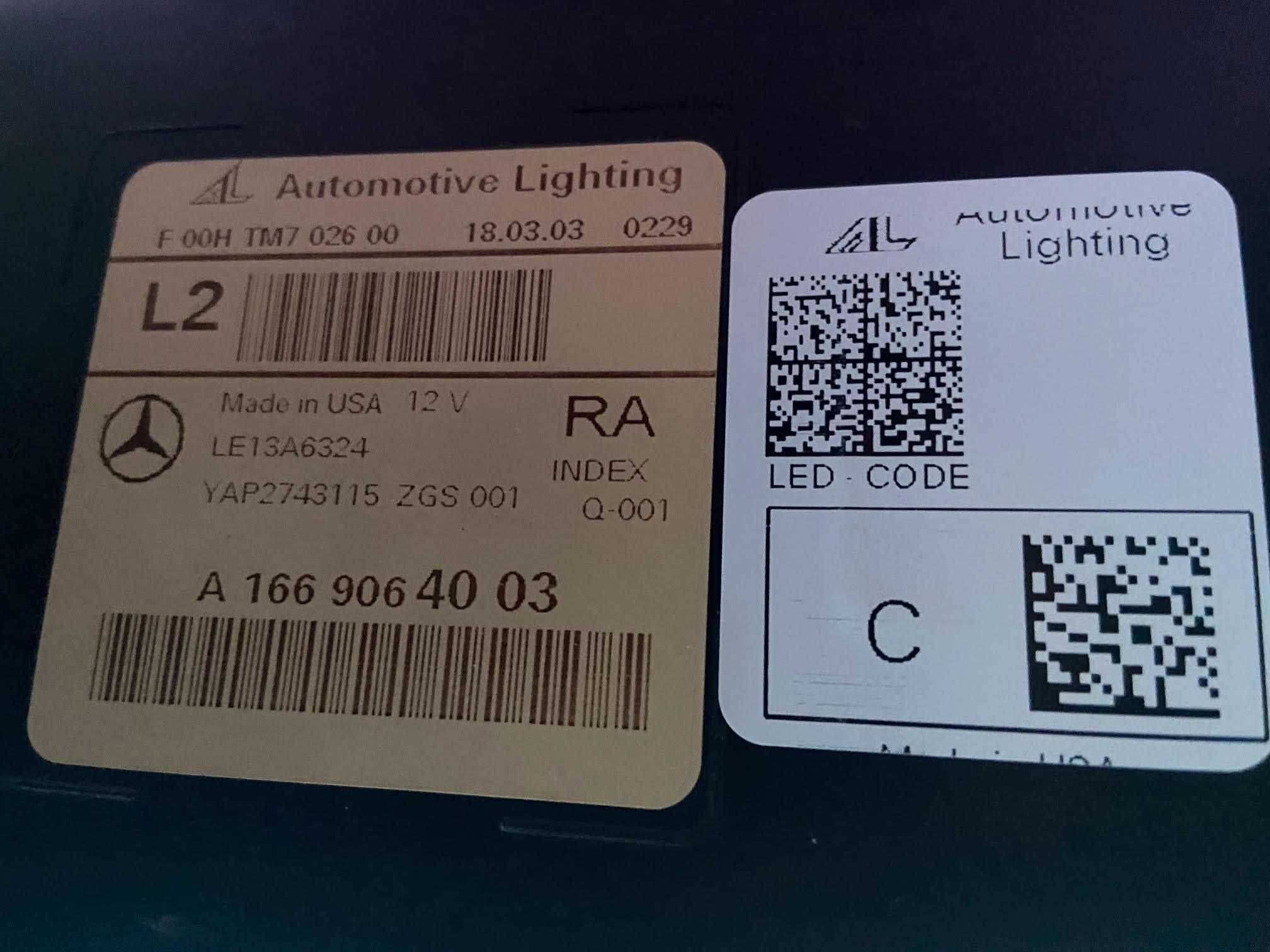 A1669064003 full led Mercedes GLE w166 нова  передня права фара