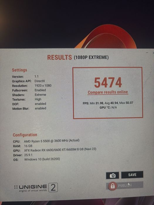 KOMPUTER R5 5500, RX 6600XT 8GB, 16GB RAM, M.2 256GB