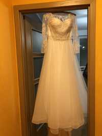 Suknia ślubna Margarett + welon | 36-38 | 162+10cm