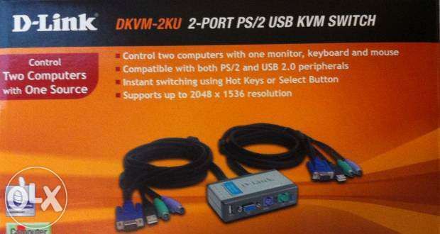 Switch with usb port and built - dkvm-2ku 2-port k