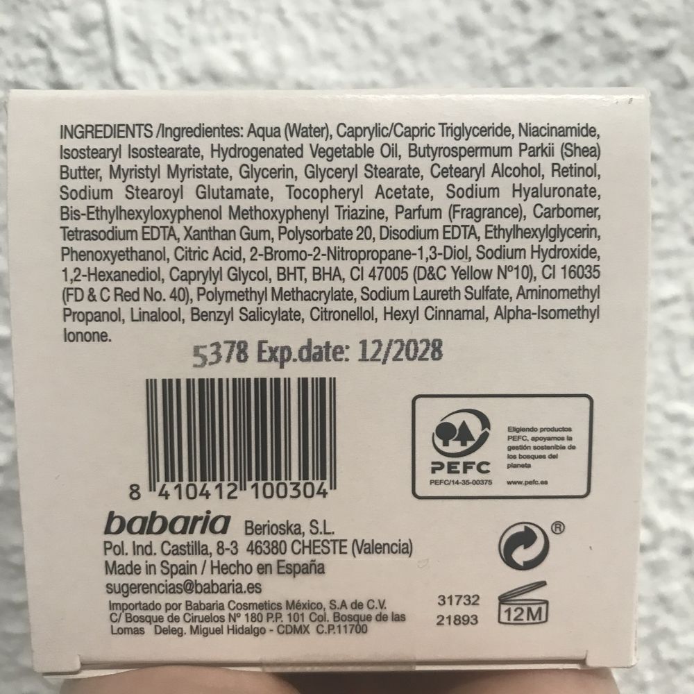 Крем для обличчя Babaria Retinol Anti-Wrinkle Cream 50 мл