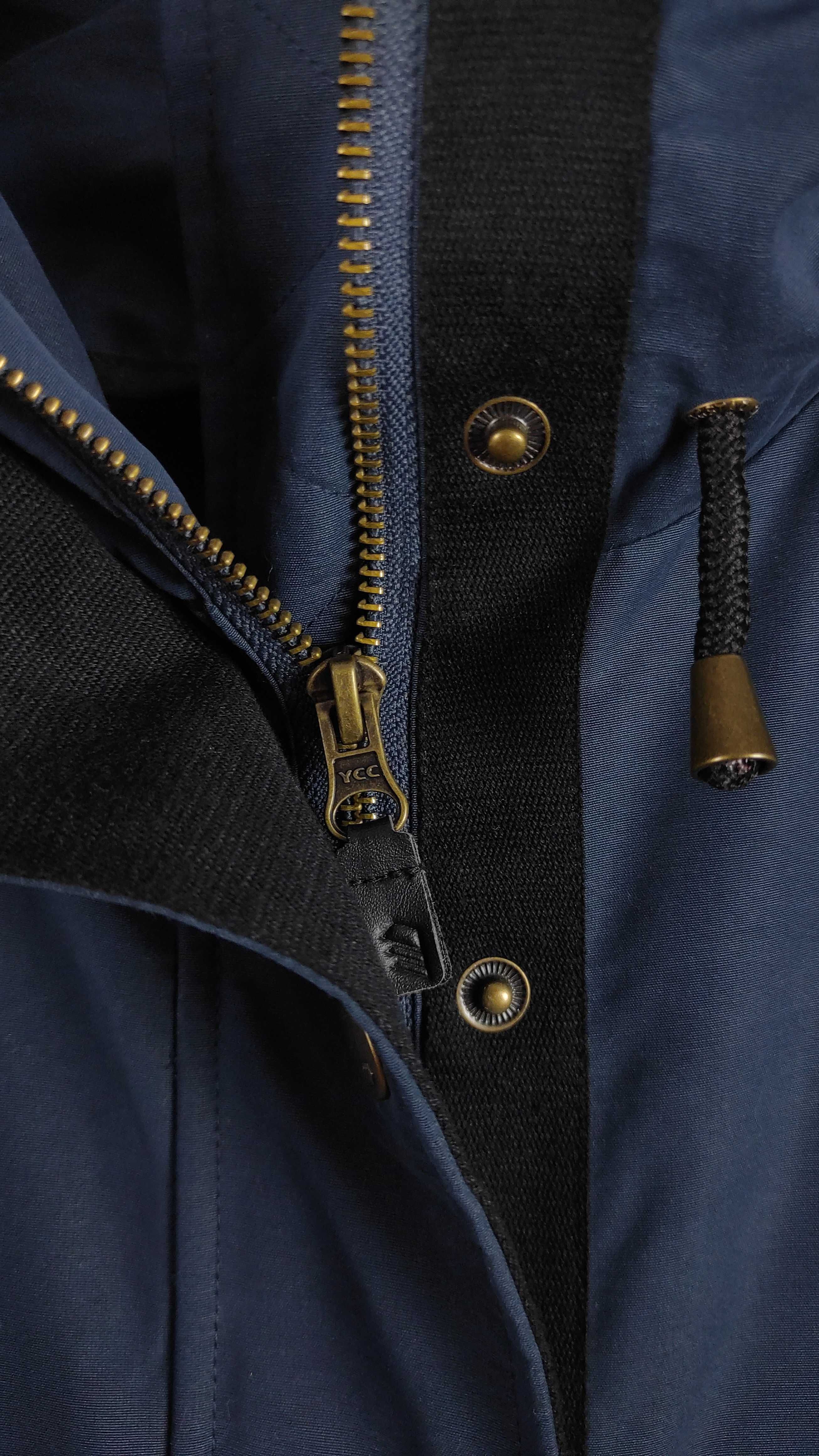 Kurtka parka z kapturem granatowa casual Skogstad 42/46