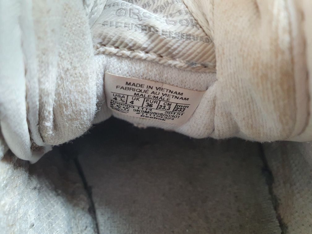 Reebok classic białe skórzane buty