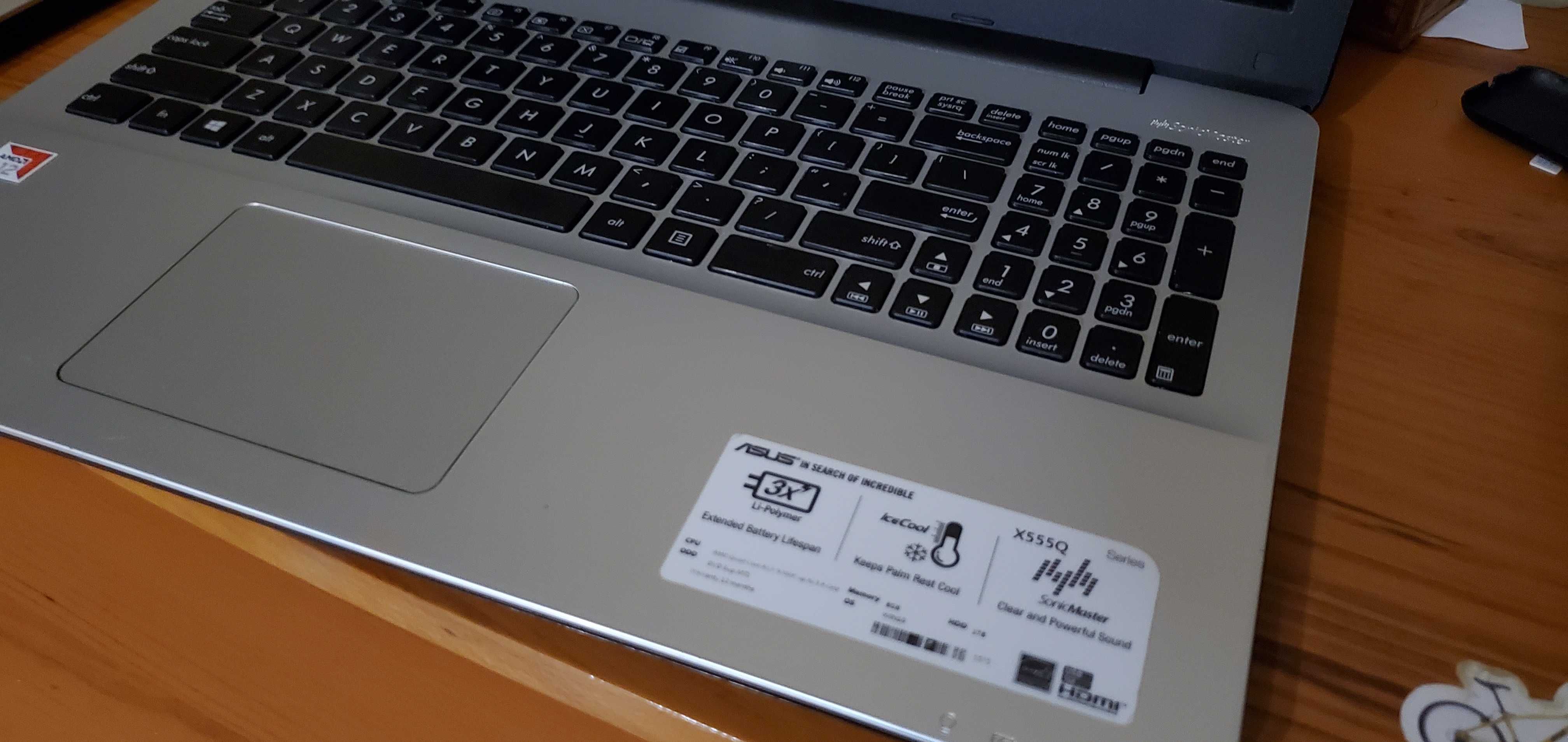 Asus x555q 24ram/radeon r7/500ssd