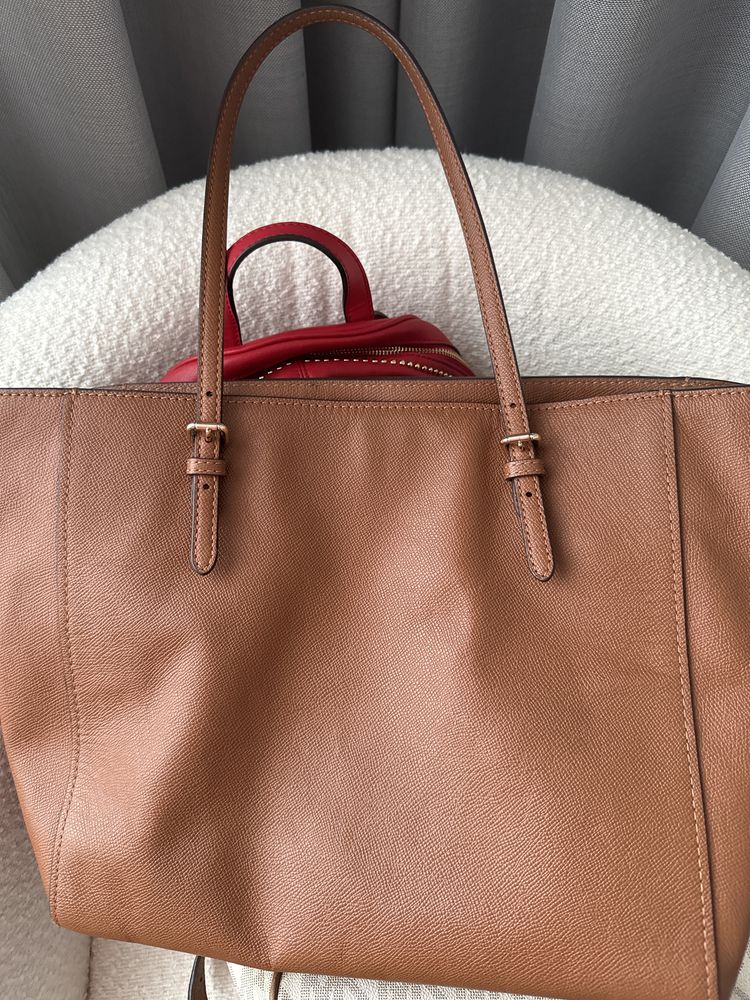 Mala Coach original em pele cor castanho/caramelo