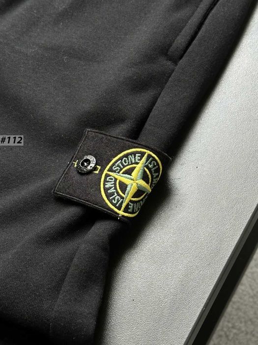 Cotton 100% — Stone Island Черные штаны — Стон Айленд Спортивные Брюки