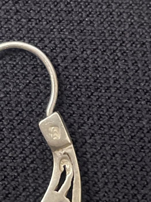 Kolczyki Warmet srebro PRL nr 2