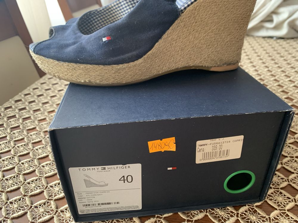 Sandały na koturnie Tommy Hilfiger  roz 39 - 40