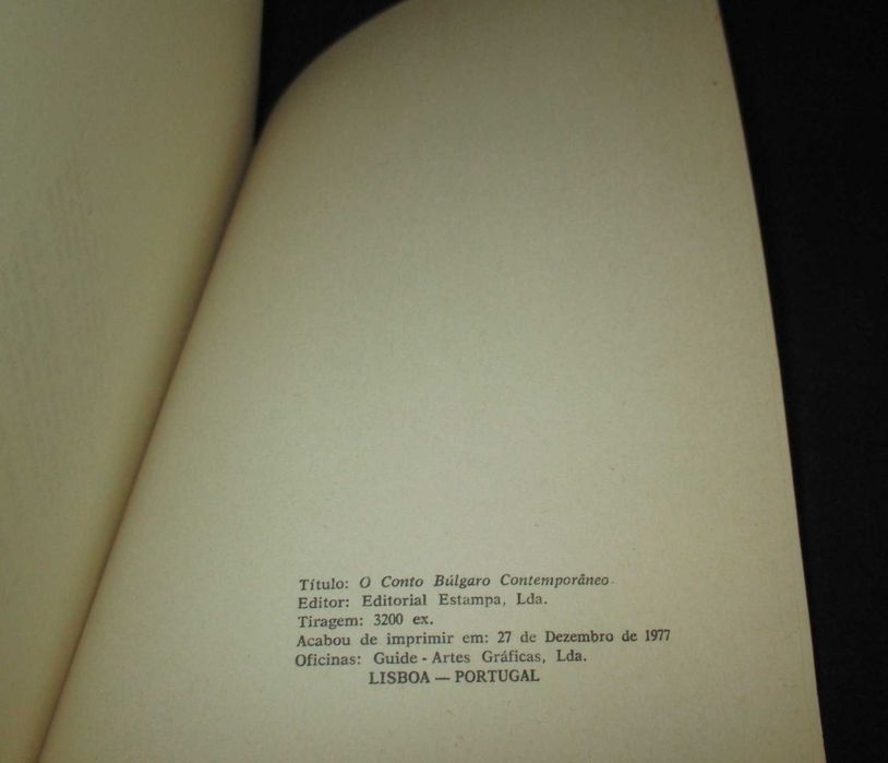 Livro O Conto Búlgaro Contemporâneo Estampa