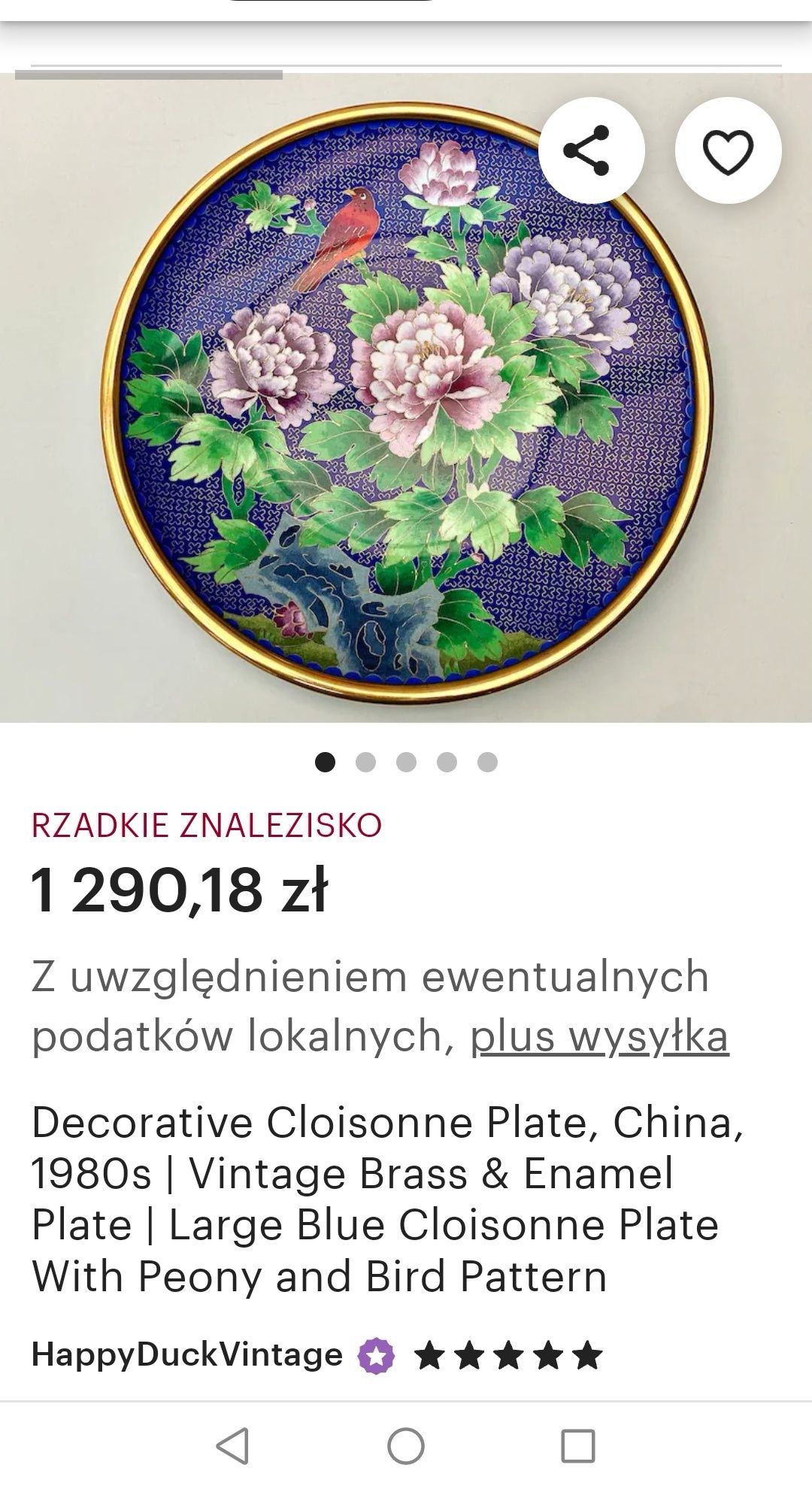Patera stary chiński talerz 26.5 cm