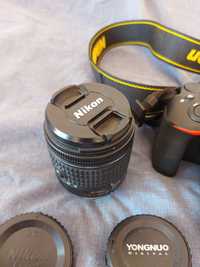 Câmera nikon D3500 + lente 50mm youngno