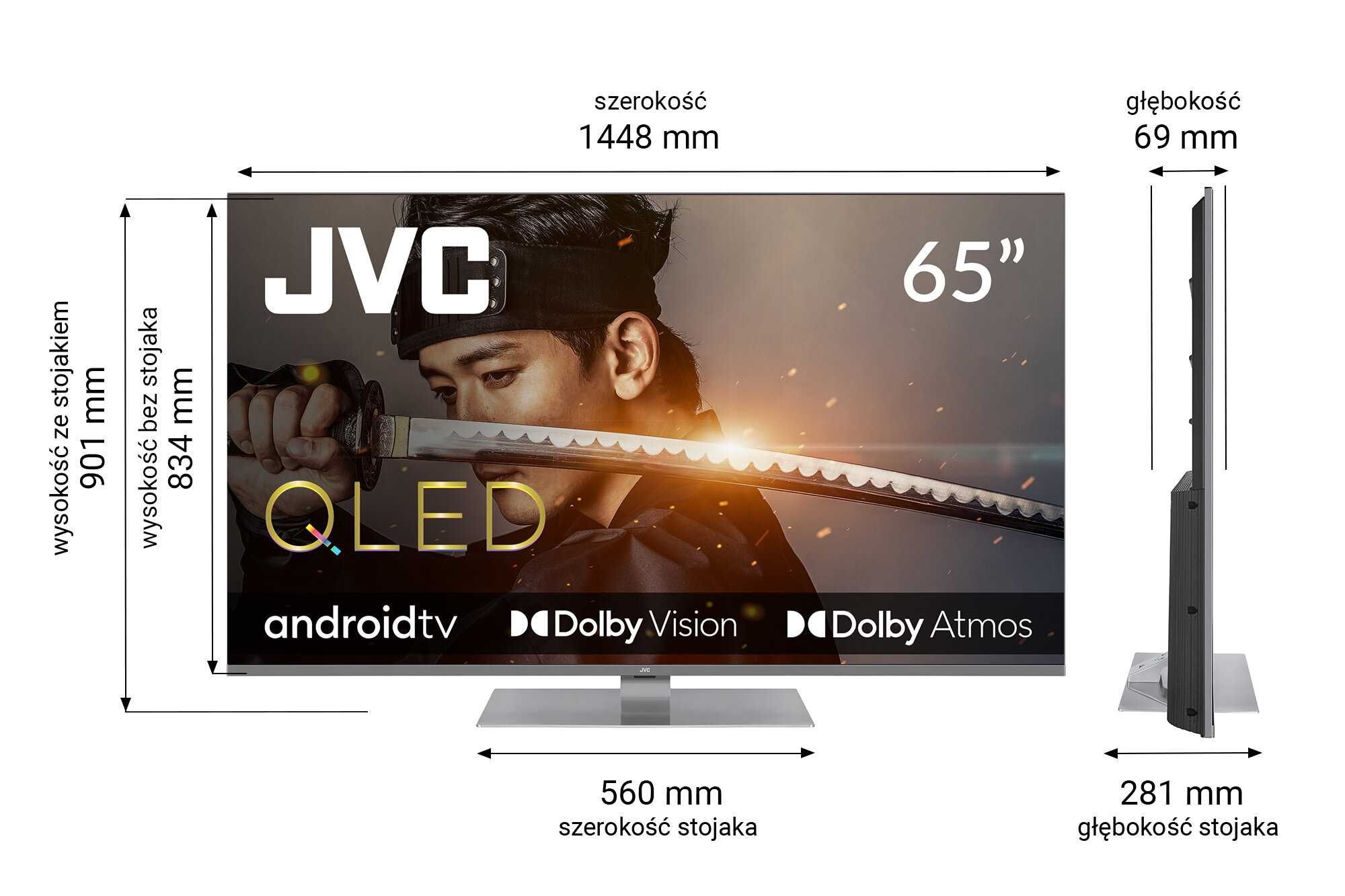 Telewizor JVC LT-65VAQ930P 65"QLED 4K Android TV Dolby Vision HDMI 2.1