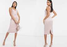 Sukienka ASOS DESIGN XXS 32 midi na wesele lou gorset na imprezę