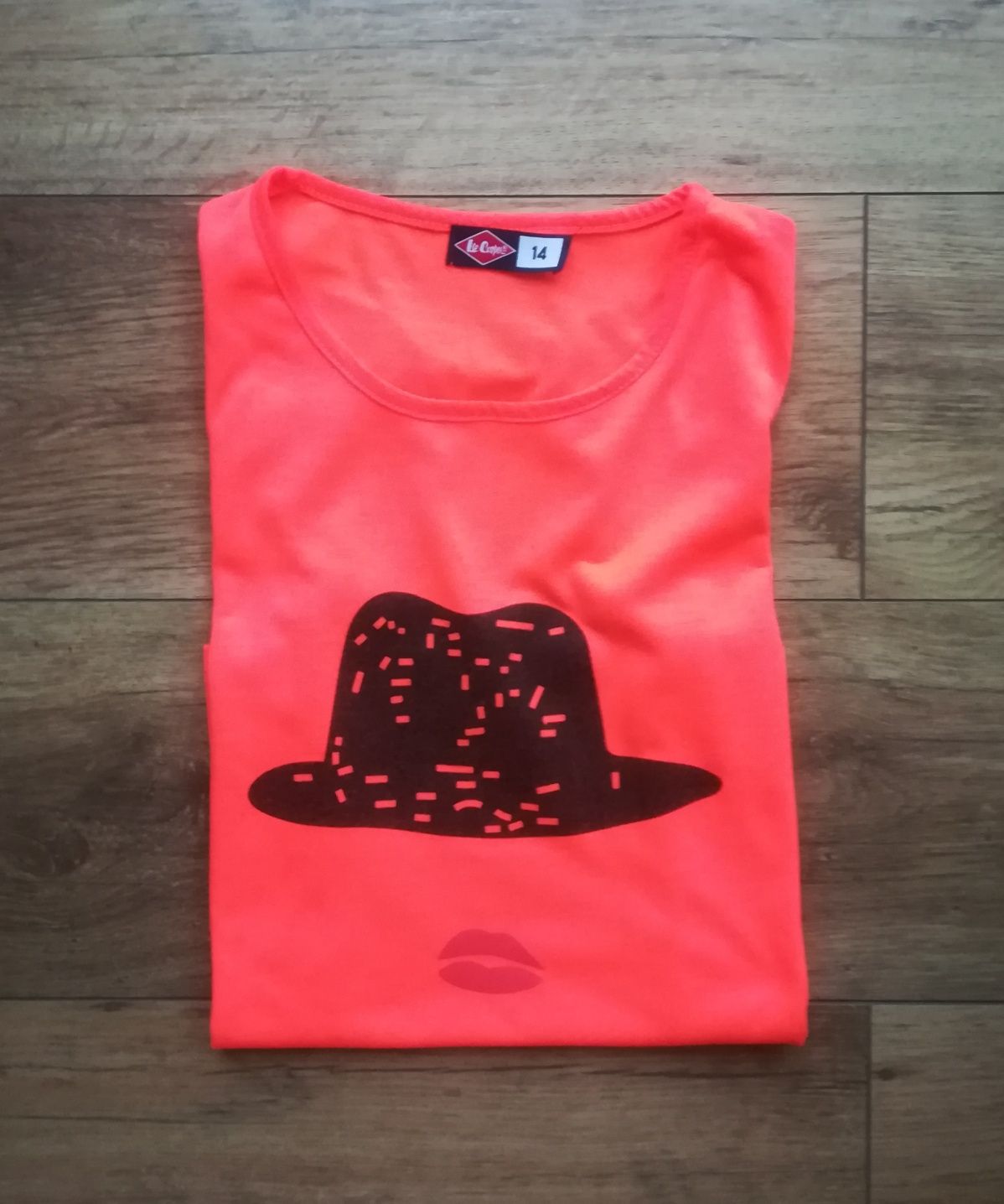 T- shirt marki Lee Cooper • kolor pomarańczowej czerwieni •