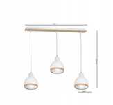 Lampa Wisząca Sufitowa OVAL Biała 3xE27 Milagro