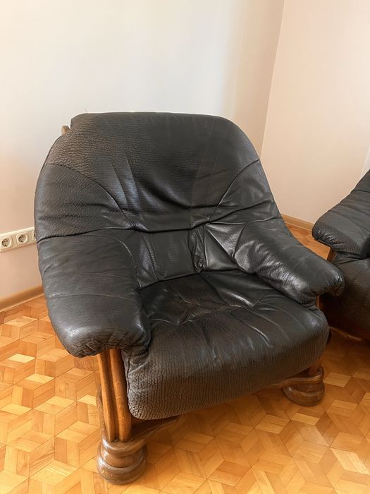 Wypoczynek skorzany w stylu retro