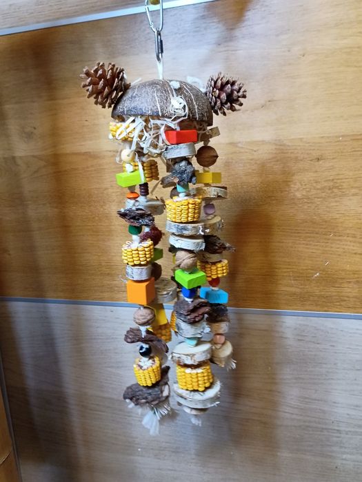 Duży Gryzak dla Papug – Ręcznie Robiony 55cm